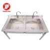 Chậu rửa bát công nghiệp 2 hố bằng Inox