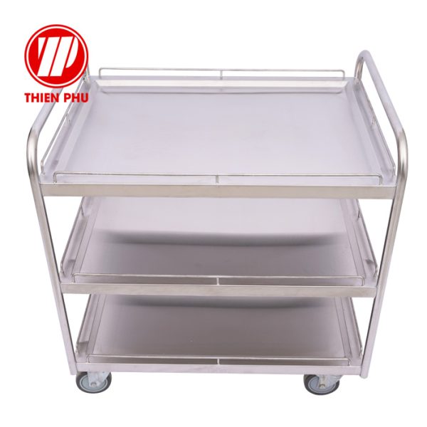 Xe đẩy inox 3 tầng