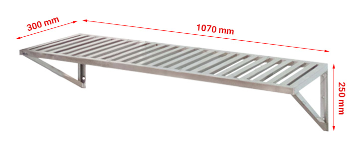 Giá nan inox treo tường 1 tầng