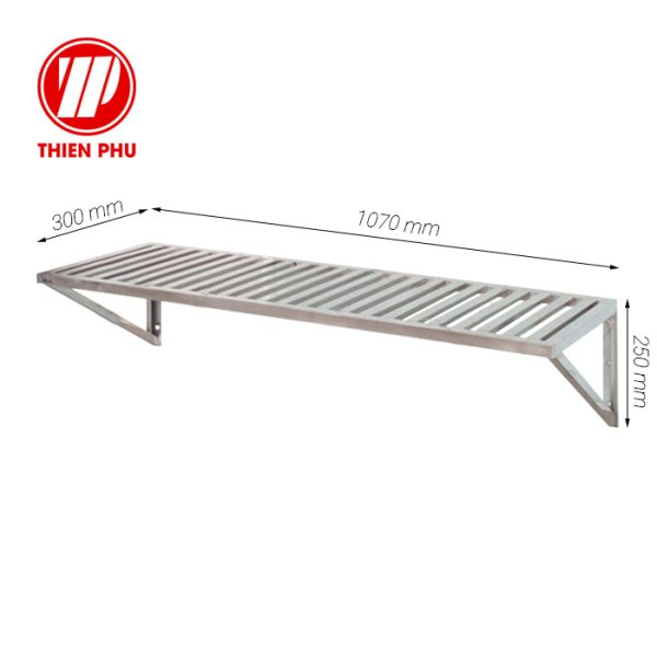 Giá nan inox treo tường 1 tầng