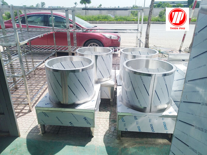 Nồi phở inox được sản xuất tại kho nhà máy Thiên Phú