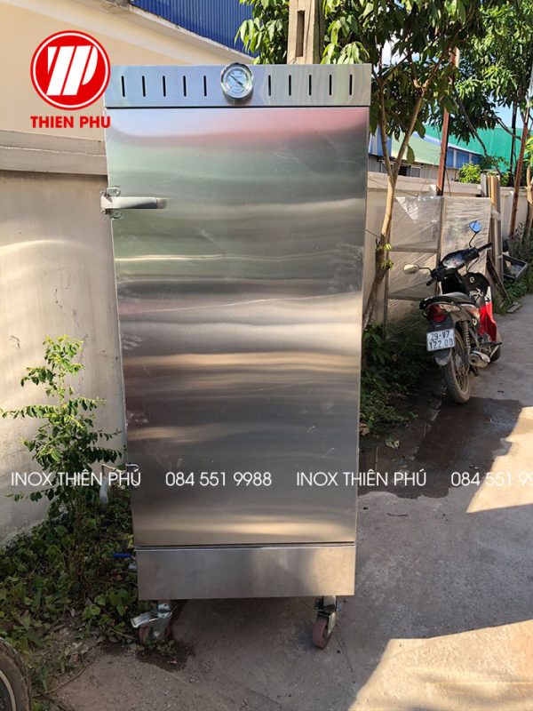 Tủ nấu cơm công nghiệp 50kg, 12 khay, dùng điện