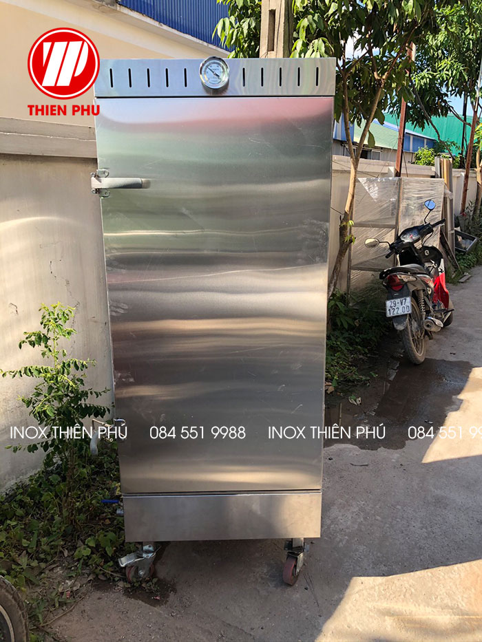 Tủ nấu cơm công nghiệp 50kg, 12 khay, dùng điện